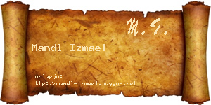 Mandl Izmael névjegykártya